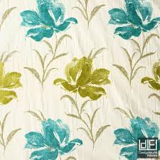Housefabric.com has the latest floral fabric patterns. Designer Teal Green Floral Leaf Pattern Chenille Curtain Fabric Material Metre Design World Fabrics