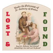 St Anthony Of Padua Finder Of Lost Things Tf 01 Door Sign Zazzle Com Saint Anthony Of Padua St Anthony Prayer Lost Saint Anthony
