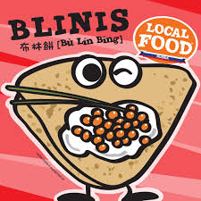russial style local food blinis 布林餅 created by alexseto local food food character design