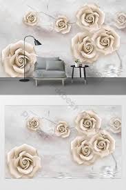 European Art 3d Rose Flower Embossed Background Wall Pikbest Decors 3d Models Wall Decor 3d European Art Hand Painted Walls Wall Decor