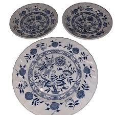 Wood And Son Florence Royal Semi-Porcelain 10" Flow Blue Plates Atq Set Of  3