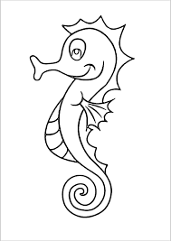 They can appear in many colors from black or white to greens, yellows, oranges and reds. Cute Seahorse Coloring Page Itsostylish Com