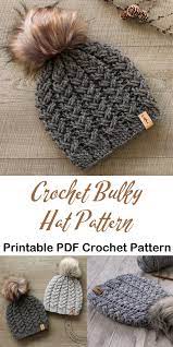 Make A Cozy Bulky Yarn Hat In 2020 Hakelmutzenmuster Beanie Mutze Hakeln Hut Muster