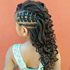 Criss Cross And A Cornrow Braid With Spiral Curls To The Side Did You Know If You Put Rubber Bands In O Rubber Band Hairstyles Hair Styles Natural Hair Styles