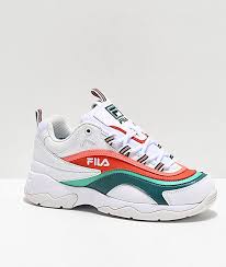 fila ray miami white storm cherry tomato shoes