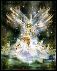 Swan Maiden Art Painting Cross Paintings
