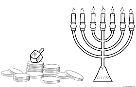 Menorah hand prints craft instructions. Hanukkah Menorah Dreidel And Gelt Coloring Pages Printable