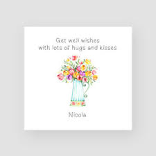 A single rose can make her feel valued and special. Personalised Handmade Flower Vase Get Well Soon Card Her Hospital Support Ebay