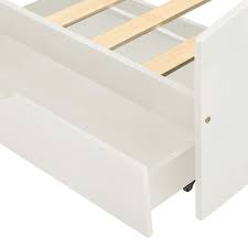 Einzelbett kiefer natur 90x200 massivholz jugendbett. Bettgestell Mit 2 Schubladen Weiss Massivholz Kiefer 90x200 Cm Huberxxl Shopping