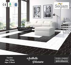 Black And White Combination House Aesthetic Pleasure With Alps Z Black White Combination 800x800mm Double Charged Vitrified Tiles Segamtiles Vitrifiedcolle Vitrified Tiles Interior Tiles