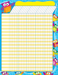 trend enterprises owl stars incentive chart large