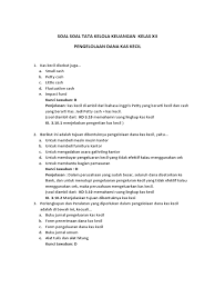 Soal Tata Kelola Keuangan Kls Xii Revisi