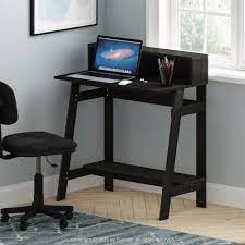 It is great for apartments and dorms where space is limited. Furinno 32 In Rectangular Espresso Computer Desk With Hutch 14054ex The Home Depot