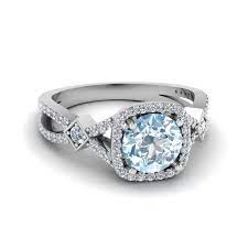 It depends on what other materials are used in the ring. Vintage Square Halo Aquamarine Engagement Ring In 14k White Gold Fascinating Diamonds