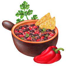 Bowl Of Black Bean Chili Illustration Food Illustrations Food Watercolor Food
