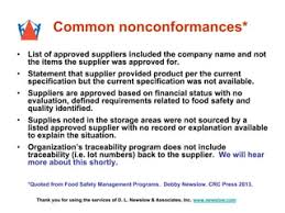 Potential Liabilities With Approved Suppliers