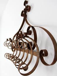 Rustic wrought iron wall candle holders. Antique Wrought Iron Wall Candle Holder 86 Vintage