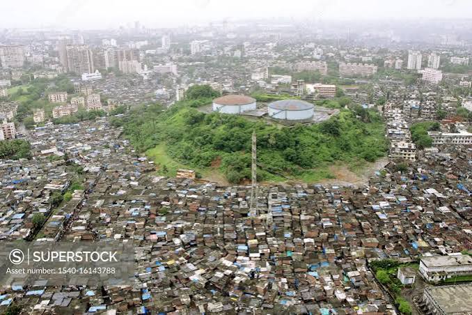 An aerial view of Antop hill in central part of Bombay Mumbai ; Maharashtra ; India - SuperStock