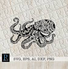Download Visual Arts Cameo Cricut Ready Zentangle Svg Mandala Svg Octopus Silhouette Octopus Svg Octopus Mandala Zentangle Octopus Animal Mandala Drawing Drafting