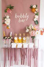 Mimosa Bar Bridal Shower Brunch With Free Printables Ruffled Mimosa Bar Bridal Shower Bridal Shower Brunch Mimosa Bar Bridal