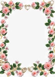 Crystal Flowers Border Frame Background Floral Border Design Flower Border Clipart Flower Frame