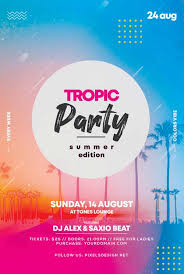 Psd is set up in 1275×1875 dimension. Tropic Summer Party Free Psd Flyer Template For Summer Party Events Ffflyer
