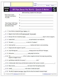 Free Bill Nye Saves The World Worksheet And Video Guide Free Magic School Bus Magic School Science Worksheets