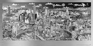 New Release Illusions Of Nyc On Aluminum Fazzino New York Art Island Art 3d Pop Art