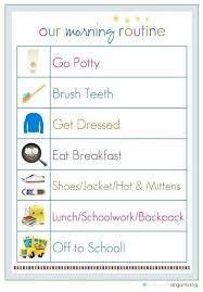 Printable visual daily routine preschool. 12 Brilliant Kids Charts For Chores Morning Evening Routine