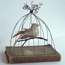 Bird In A Gilded Cage Book Bird In Cage By Linfirefly Bird Cage Bird Crafts Assemblage Art