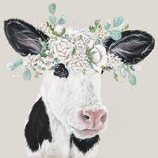 Boho Baby Calf Paper Print Etsy Cow Wall Art Cow Pictures Cow Wallpaper