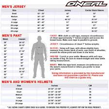 oneal motocross helmet size chart ash cycles