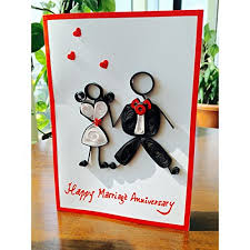 The shaker is heart shaped with 50 displayed inside. Handmade Anniversary Card Bonitahub Anniversay Card Red 21 15cm Amazon In Office Products