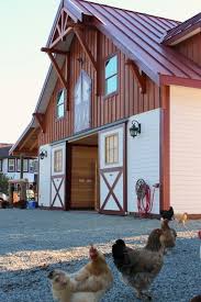 Barns have a long and storied history, and have long been more than just a place to store equipment and goods, or house animals. Barn Pros Gable Barn Located In Nanaimo Canada Chickens Beautiful Red And White Horse Barn With Metal Roofing Bar Dream Horse Barns Horse Barns Barn Design