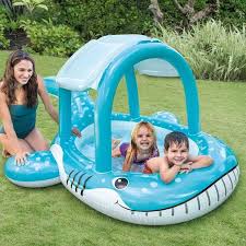 Intex New Whale Shade Pool Inflatable Swimming Pool Play Pool Baby Ocean Ball Pool 57125 Inflatable Swimming Pool Children Swimming Pool Kiddie Pool