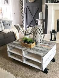 Pallets slats have been neatly packed to get a solid design that also offers an additional shelf. Farmhouse Pallet Coffee Table Aviston Lumber Company
