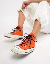 Image Alternatetext Orange Shoes Orange Converse Sneakers