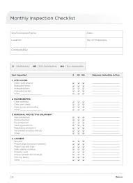 Complete safety harness inspection checklists directly on site using a mobile or tablet device, or complete and reconcile records back at the office on a computer. Monthly Inspection Checklist