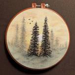 CRAFTURDAY CLASSES - Watercolor Combines with Embroidery