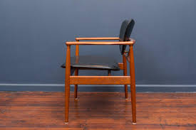 Finn Juhl Nv 48 Chair For Niels Vodder Finn Juhl Black Leather Upholstery Chair