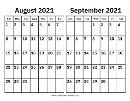 There are then 143 days left in 2021. August And September 2021 Calendar