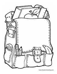 Blank Backpack Kindergarten Coloring Pages School Coloring Pages Coloring Worksheets For Kindergarten