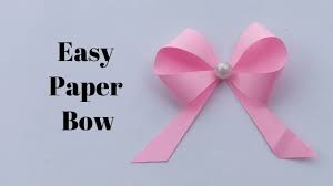 Measure out the space you will cut with a ruler and trace it with a pencil. How To Make Bow Out Of Paper Easy Paper Bow Youtube