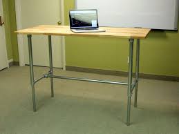1 pipe with 2 coats of metal primer / 2 coats of rustoleum oil. Adjustable Height Sitting And Standing Desk Diy Standing Desk Adjustable Standing Desk Adjustable Height Desk