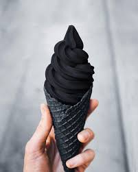 Black And White Ice Cream Real Black Ice Cream Black Ice Cream Black Food Black Ice