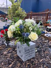 Allan Maull Helen Maull just placed our son Marks memorial vase in the  memorial garden, hope it's ok, thank you both so much for your help and  support 🔵⚪️🔵⚪️🔵