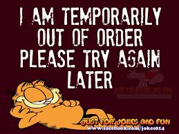 I Am Temporarily Out Of Order Garfield Quotes Funny Cartoons Laughter The Best Medicine