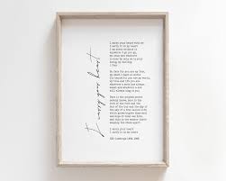 Printable Ee Cummings I Carry Your Heart E E Cummings Poems Etsy Book Lovers Gifts Ee Cummings Black And White Wall Art