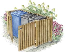 Sichtschutz Fur Mulltonnen Rustikale Mulltonnen Verkleidung Aus Zaunelementen The Post Sichtschutz Fur Mulltonnen Ap Backyard Sheds Shed Landscaping Backyard