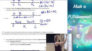 1 3 Geometry Measuring Segments Youtube